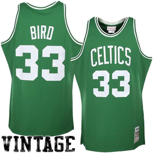 [JED] Youth Larry Bird Boston Celtics 1985/86 Hardwood Classics Authentic Jersey - Kelly Green