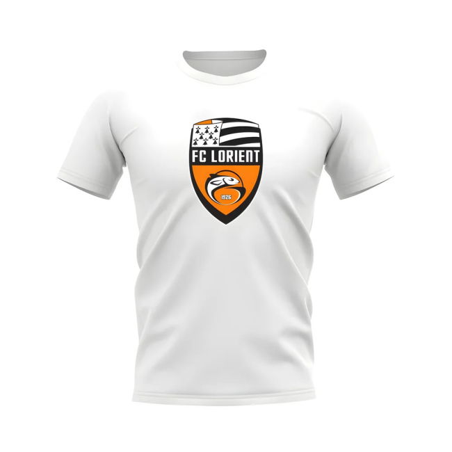 Lorient Official 2025-2026 Badge Shirt (White) | Discounted
