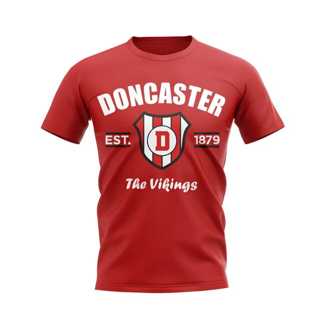 Officially Licensed Doncaster Established Football T-Shirt (Red)