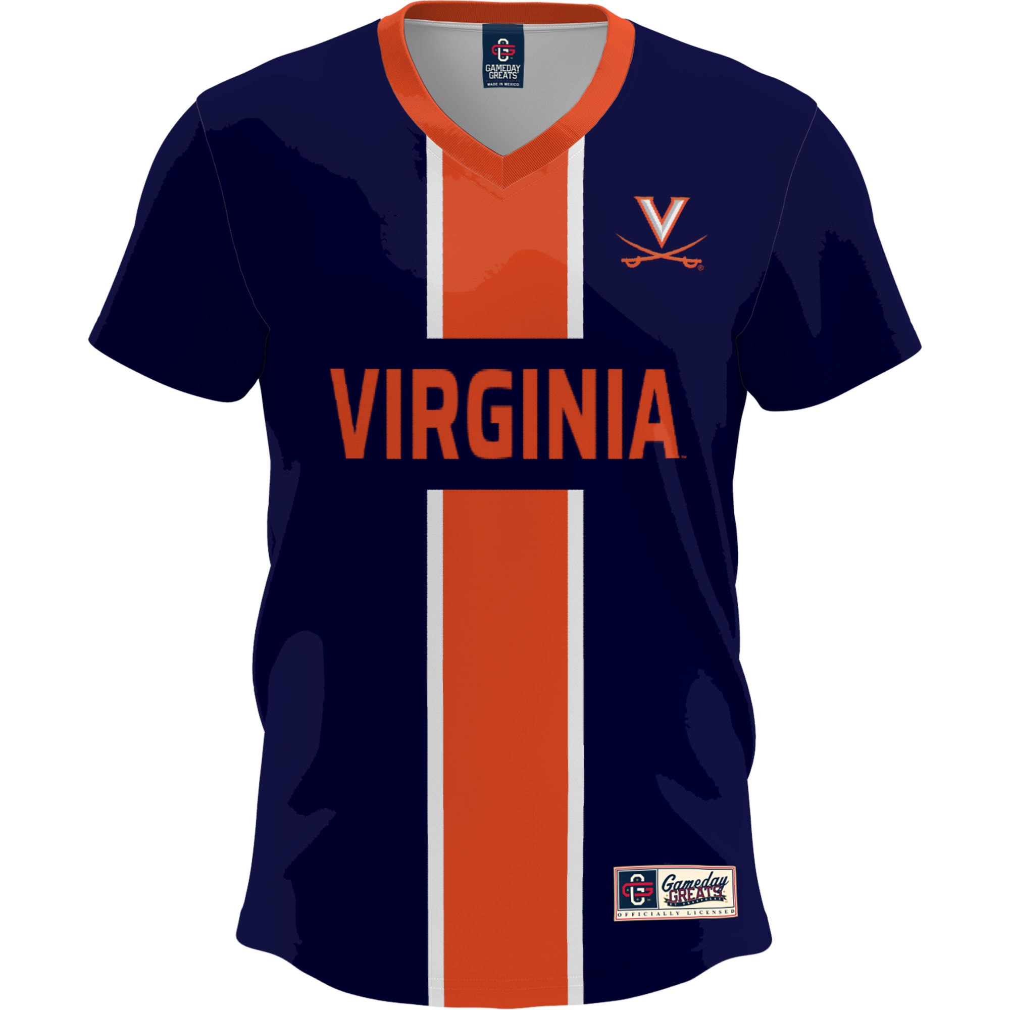 [SJH] Virginia Cavaliers GameDay Greats Youth Lightweight Soccer Fashion Jersey - Navy