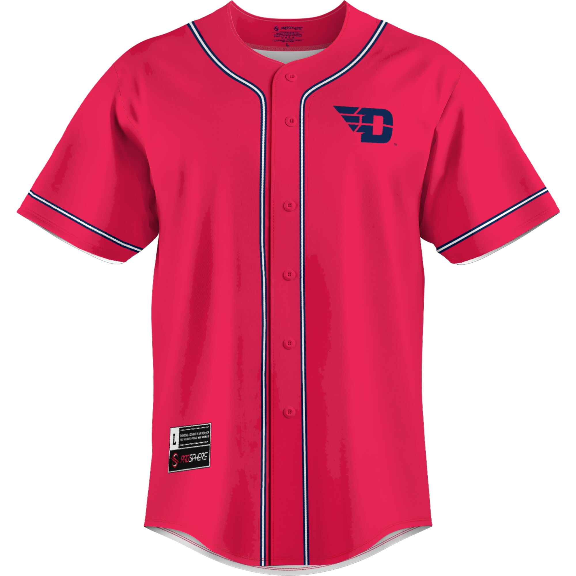 [NJP] Dayton Flyers GameDay Greats Lightweight Baseball Jersey - Red
