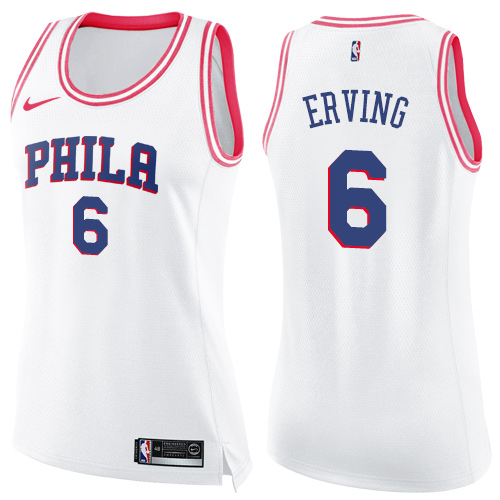 Premium 76ers Julius Erving #6 2024 Icon Swingman NBA Jersey White -