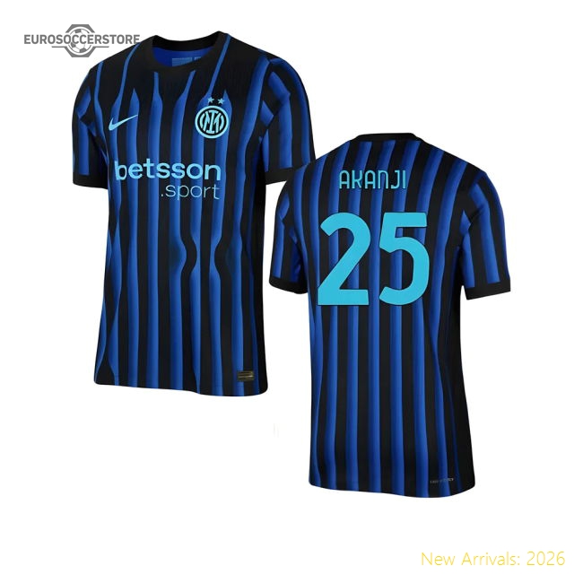 Inter Milan Dri-Fit Home Fan Version For Adults (Akanji Football Shirt