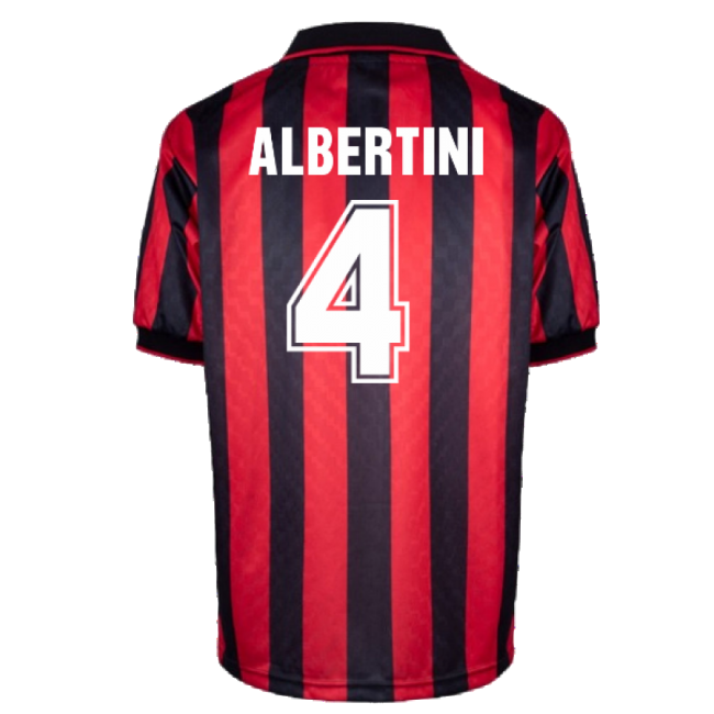 Premium Fan-Favorite Ac Milan 1996 Home Retro Shirt (Albertini 4)