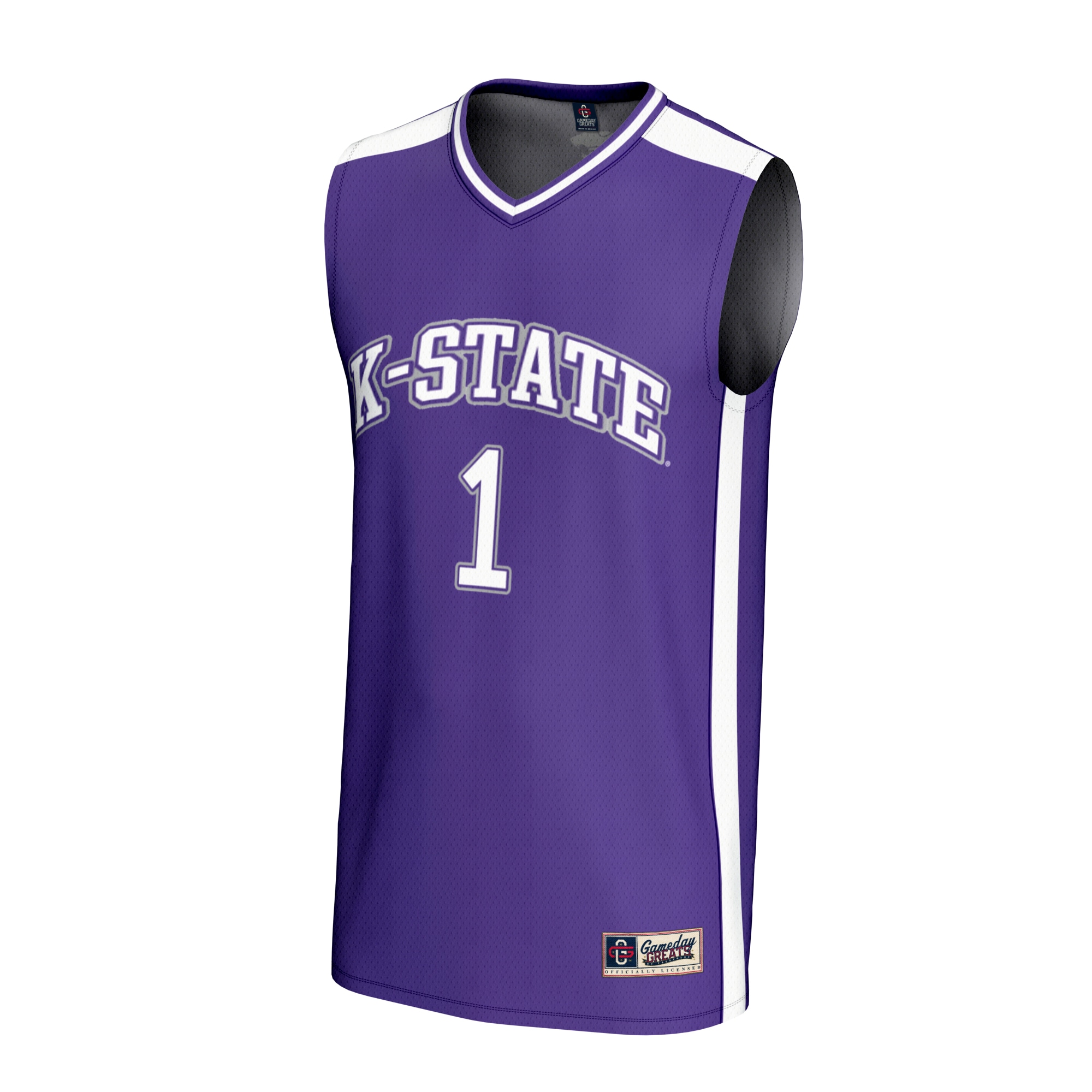[DDG] Kansas State Wildcats GameDay Greats Unisex Lightweight Collegiate Basketball Fashion Jersey - Purple