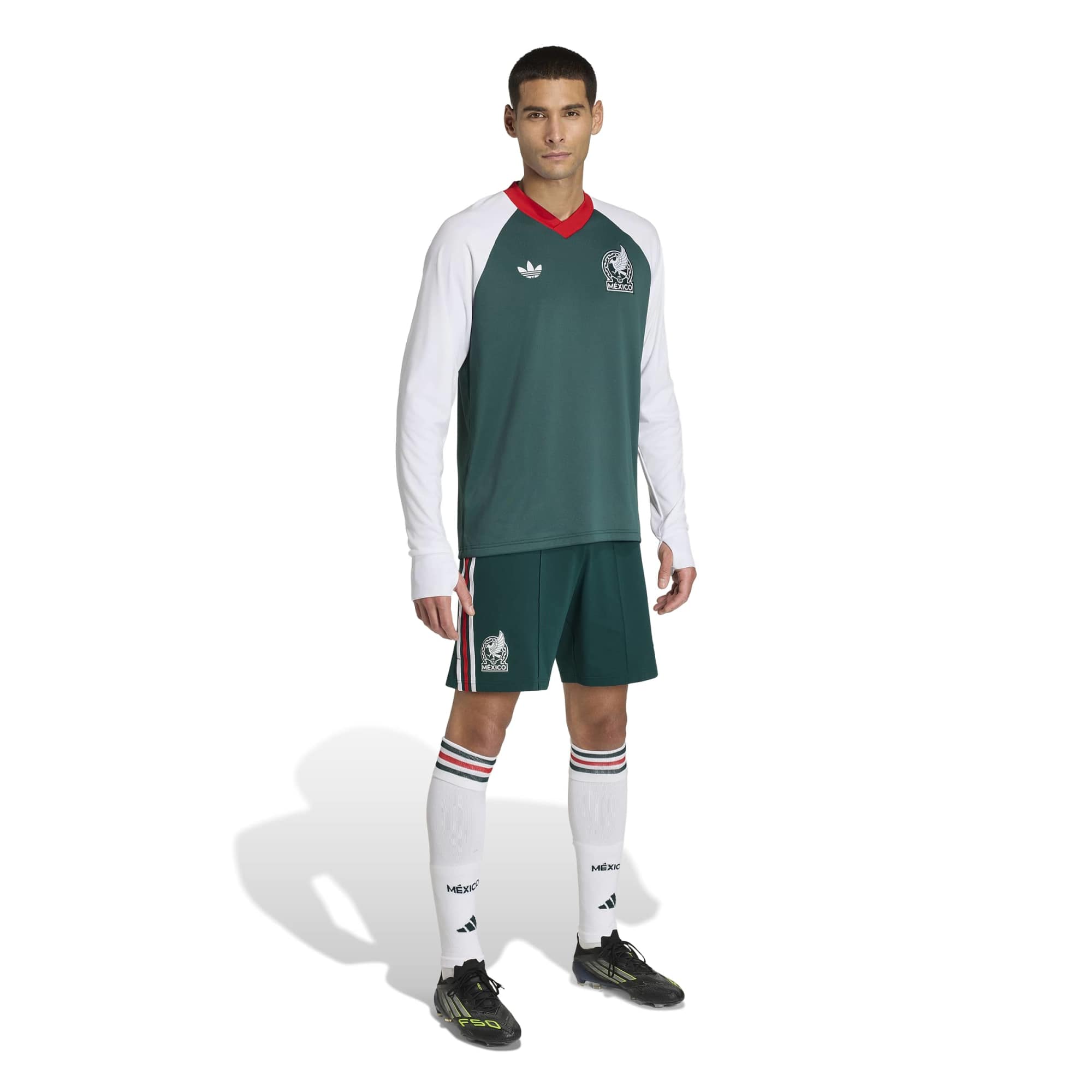 [JED] Mexico National Team 2026 Long Sleeve Pre-Match Jersey Top - Green