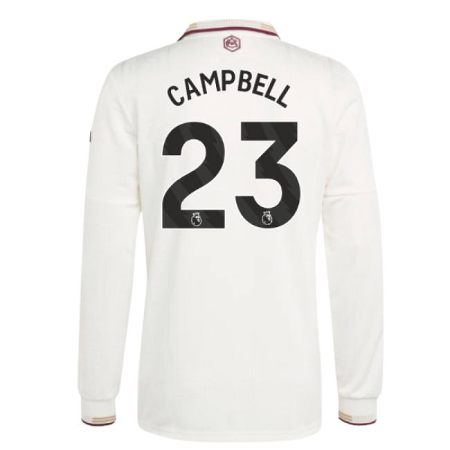 Devoted Arsenal Arsenal Authentic Long Sleeve Third Shirt Campbell...