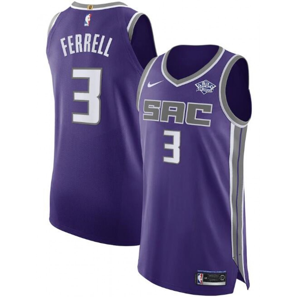 Game Day Modern Men's Kings #3 Yogi Purple Basketball Jersey