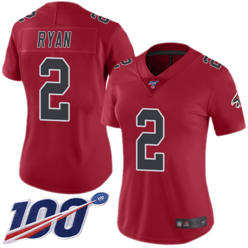 NFL Atlanta Falcons #2 Matt Ryan Red Limited Jersey - High Quality