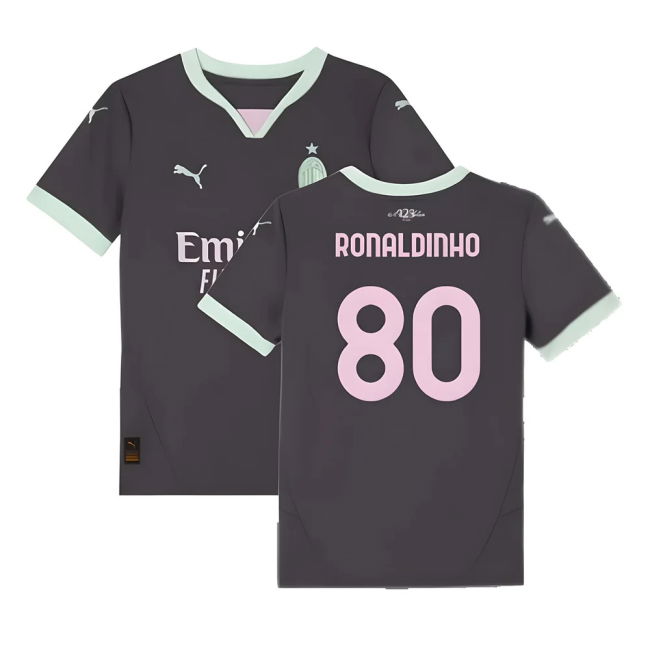 Rossoneri Ronaldinho 8 #0 Trendy Official Merchandise Licensed P (v8)