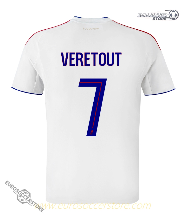 Lyon's Olympique Lyonnais Home VERETOUT 7 Jersey for the 25-26 season