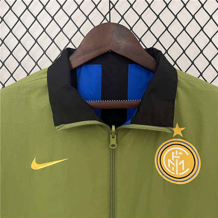 2425 Inter Milan Reversible Trench Jacket GreenBlue - Official