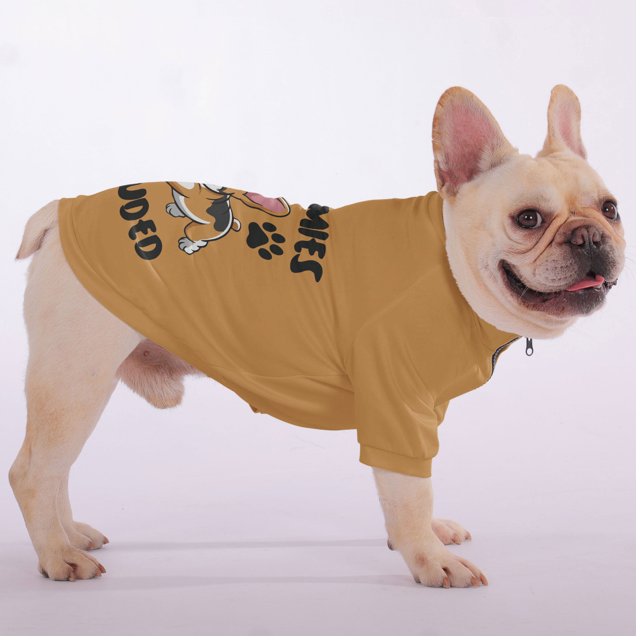 Trendy Zoomies Included - Snuggly Zip-up Sweatshirt For French Bulldo...