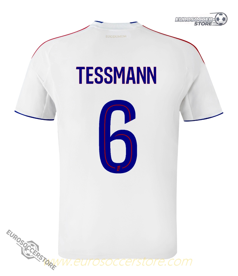 Olympique Lyonnais Lyon Home TESSMANN 6 Football Jersey 25-26 Season