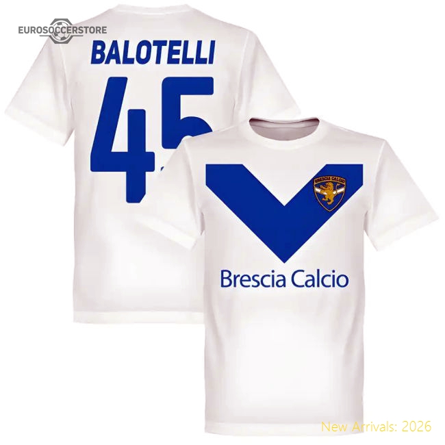 Genuine Authentic Brescia Balotelli 45 Team T-Shirt - White