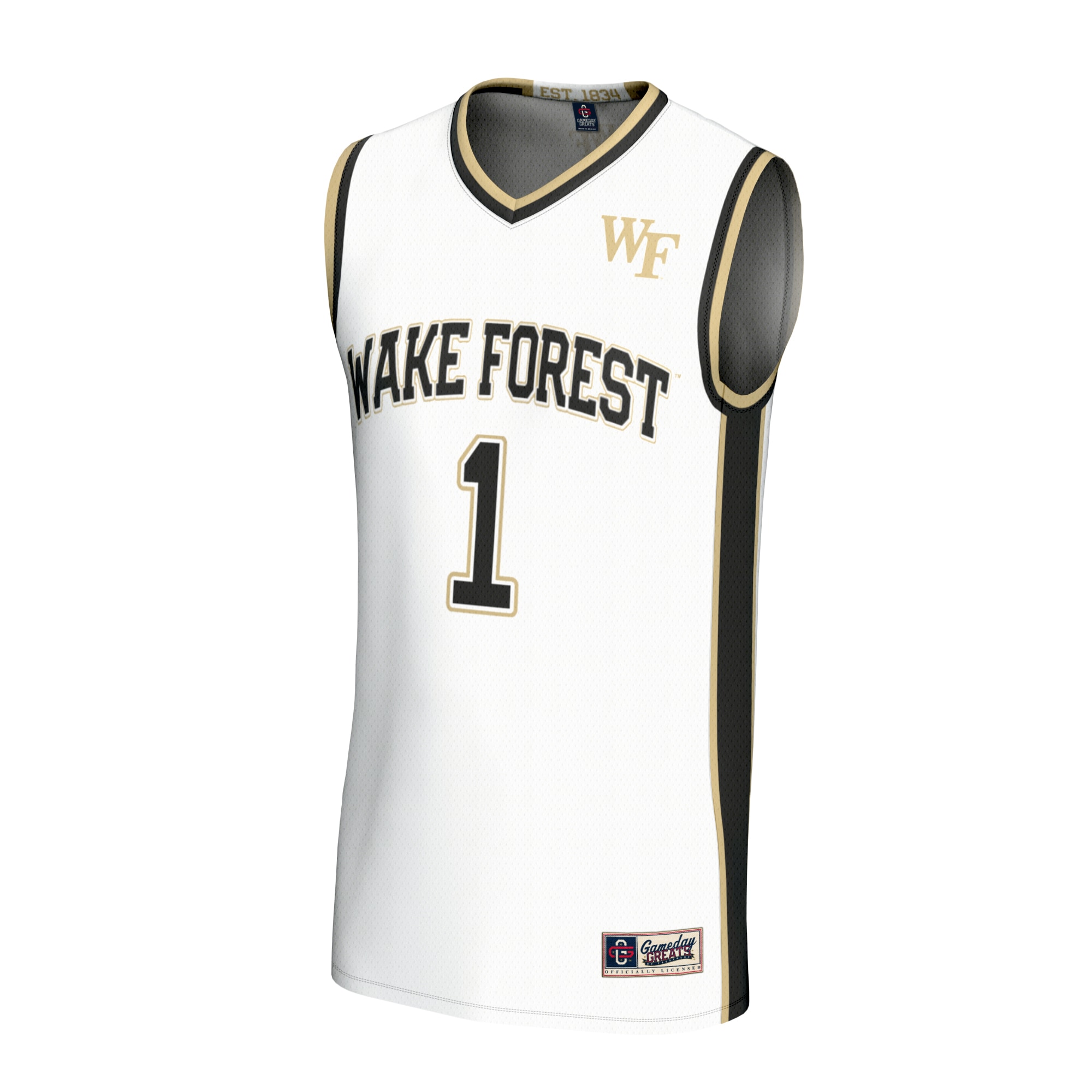 [DDG] Wake Forest Demon Deacons GameDay Greats Youth Lightweight Basketball Fashion Jersey - White