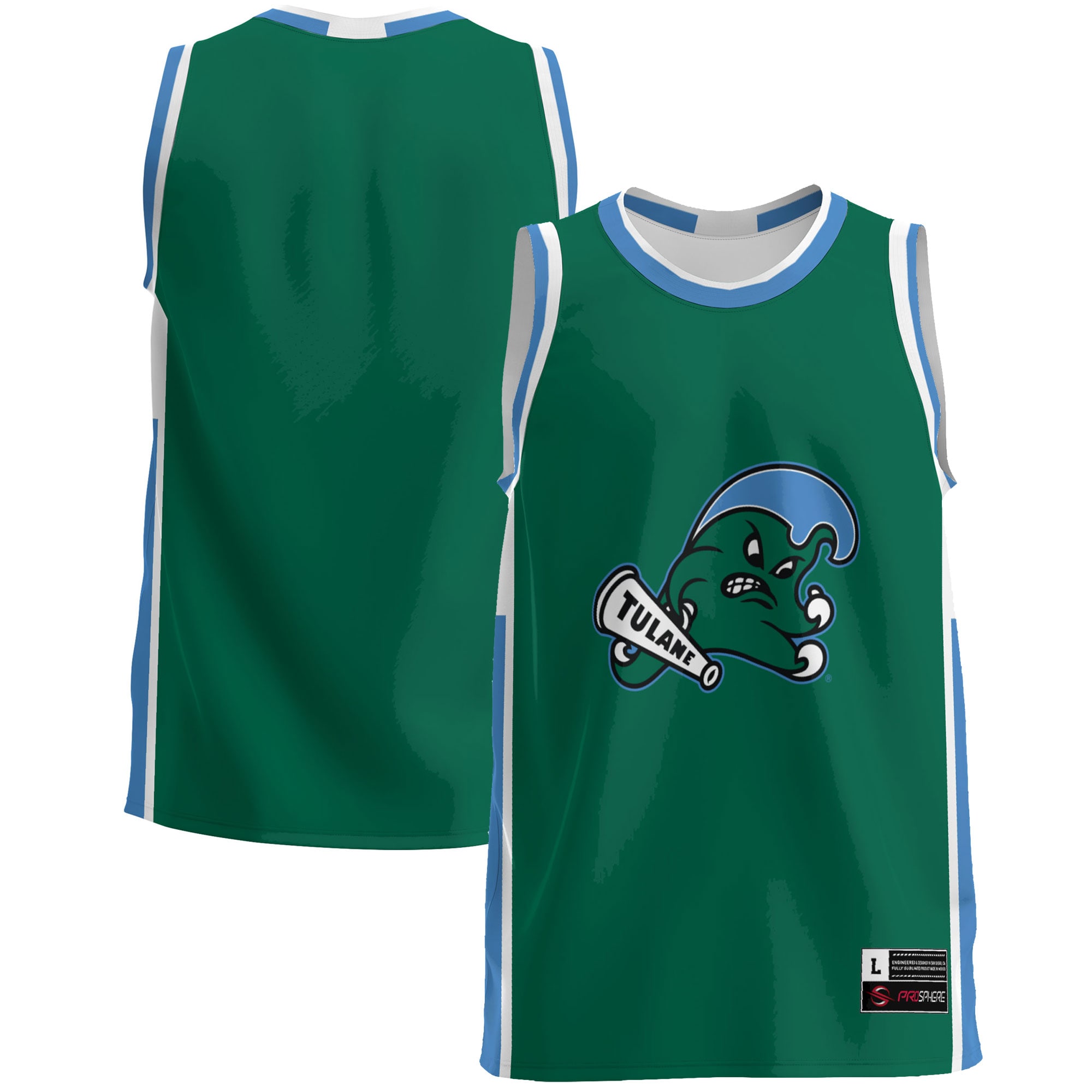 [NJP] Women's Tulane Green Wave GameDay Greats Lightweight Basketball Jersey - Green