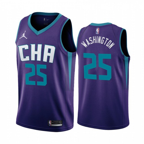 Nets Purple Charlotte Hornets #25 Nike Jersey - Value-Priced