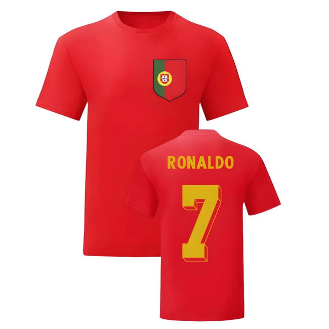 Cristiano Ronaldo Portugal National Hero Tee (Red) Quality