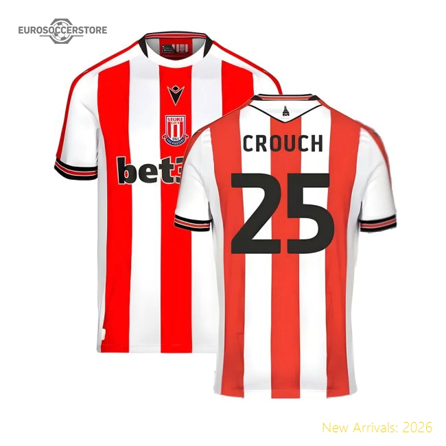 Top-grade 2024-2025 Stoke City Home Shirt (crouch 25) - Authentic Design