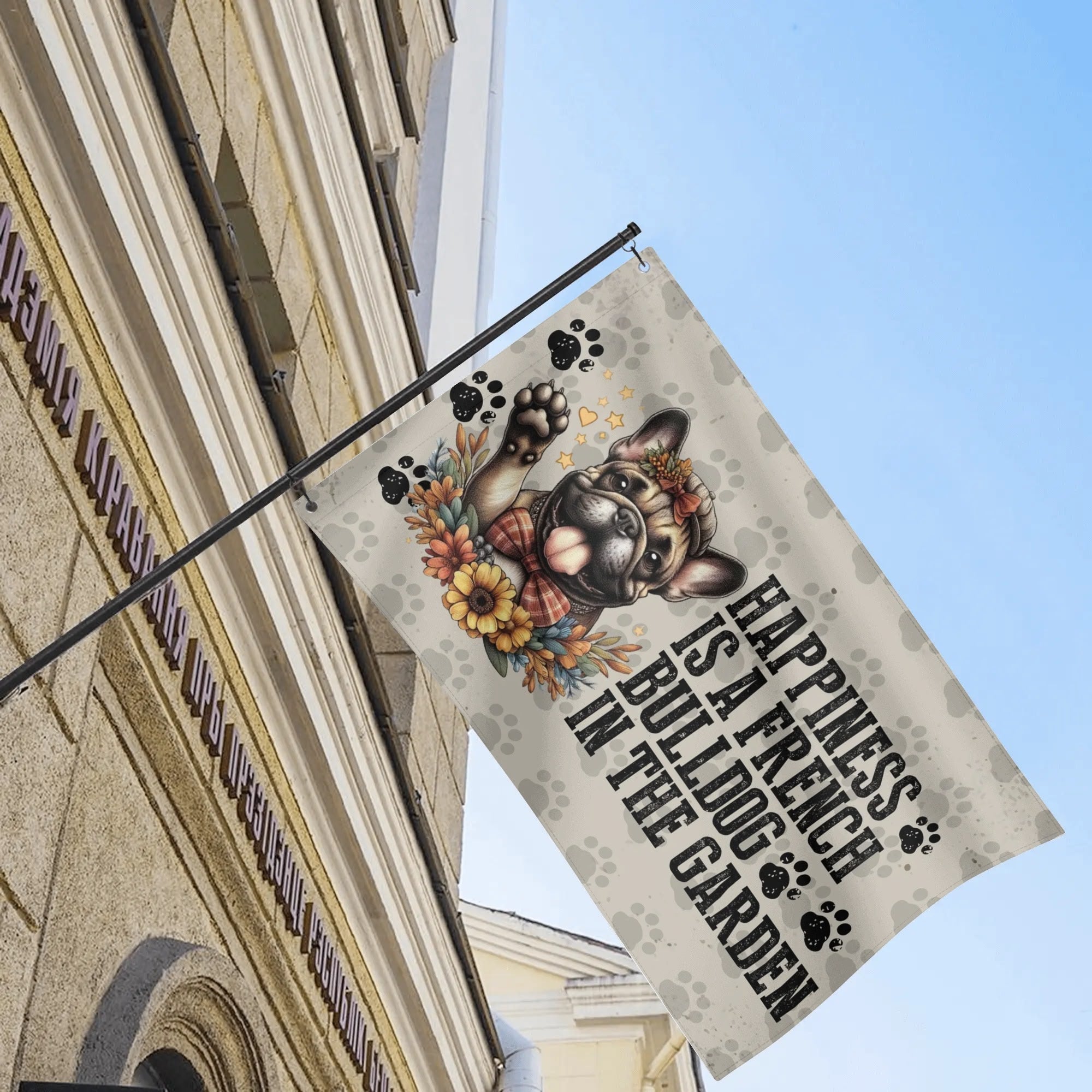 Trendy Louis - Garden Flags For Frenchie Lovers for French Durable