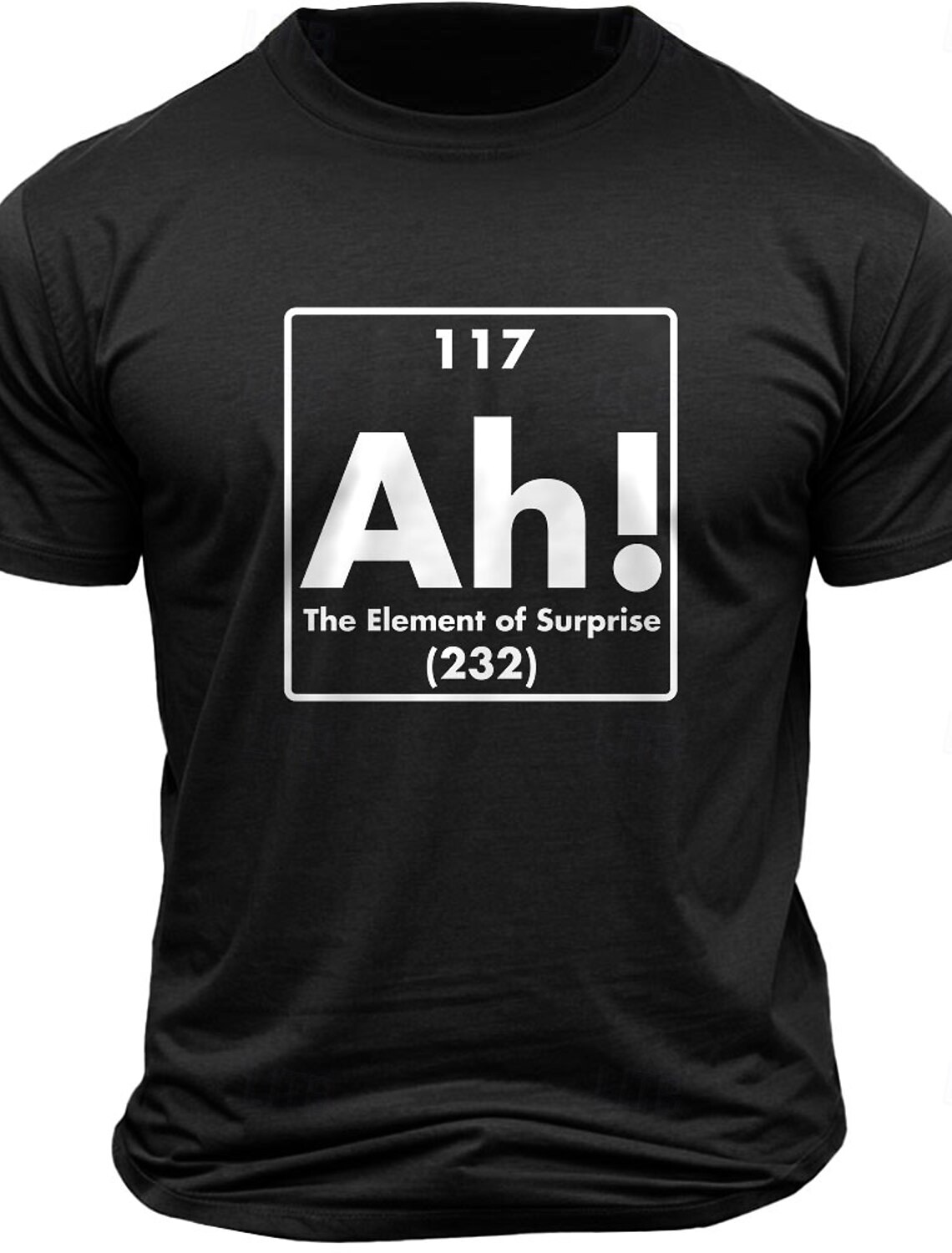 Men's Funny Graphic T-Shirt 'Ah! The Element of Surprise' Periodic