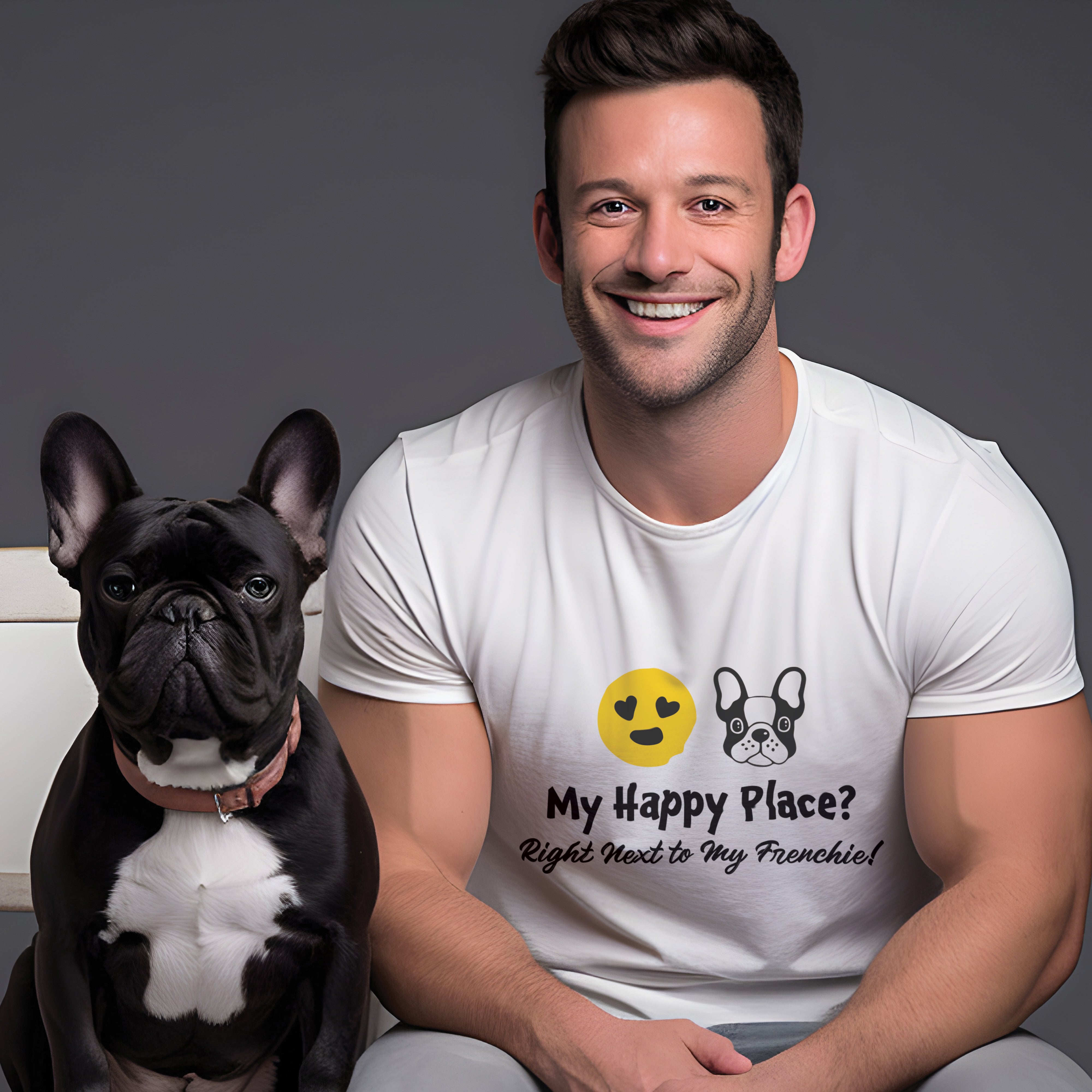Fashion - French Bulldog Themed Unisex T-shirt Frenchie Themed Wear