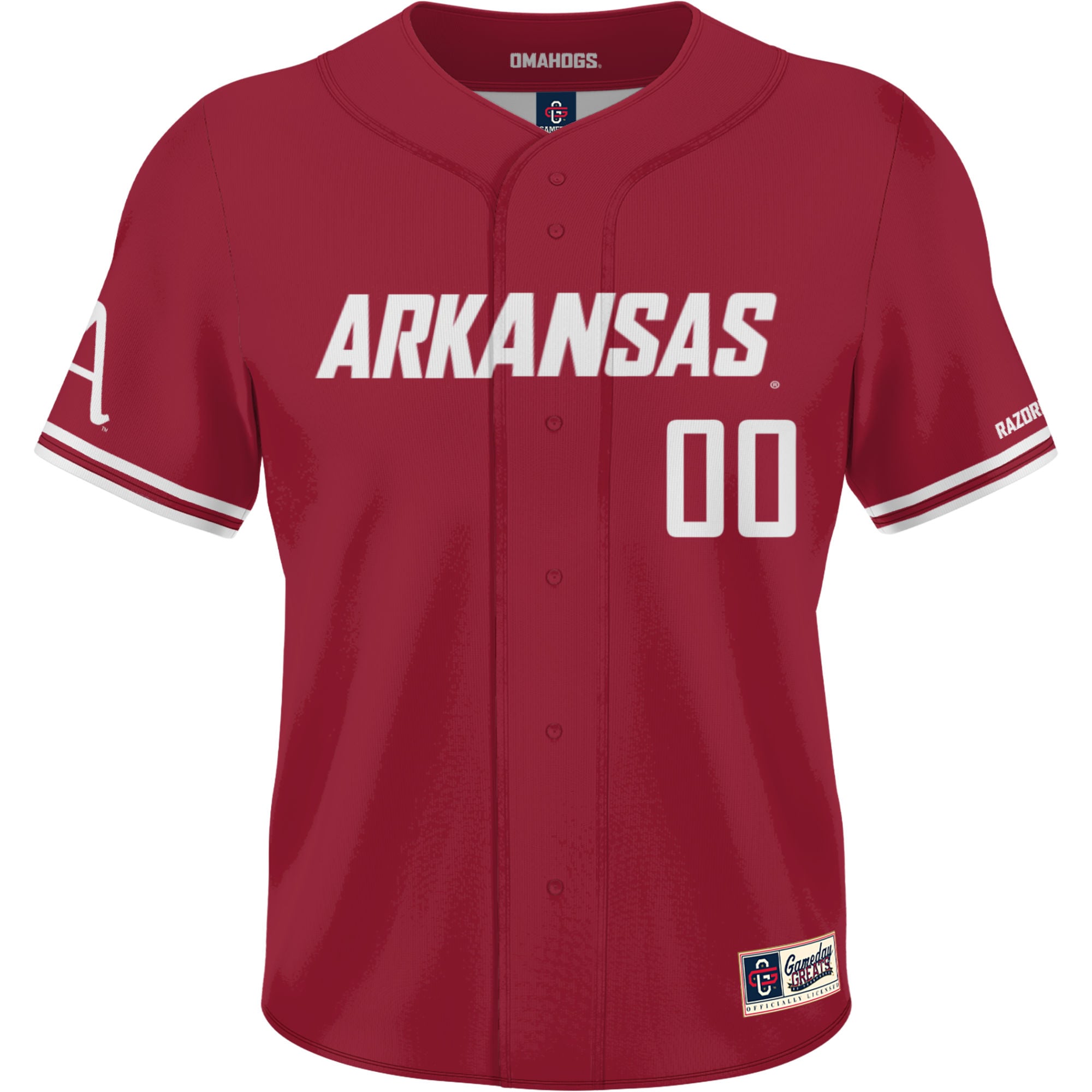 Arkansas Razorbacks GameDay Greats NIL Pick-A-Player Lightweight Baseball Jersey - Cardinal