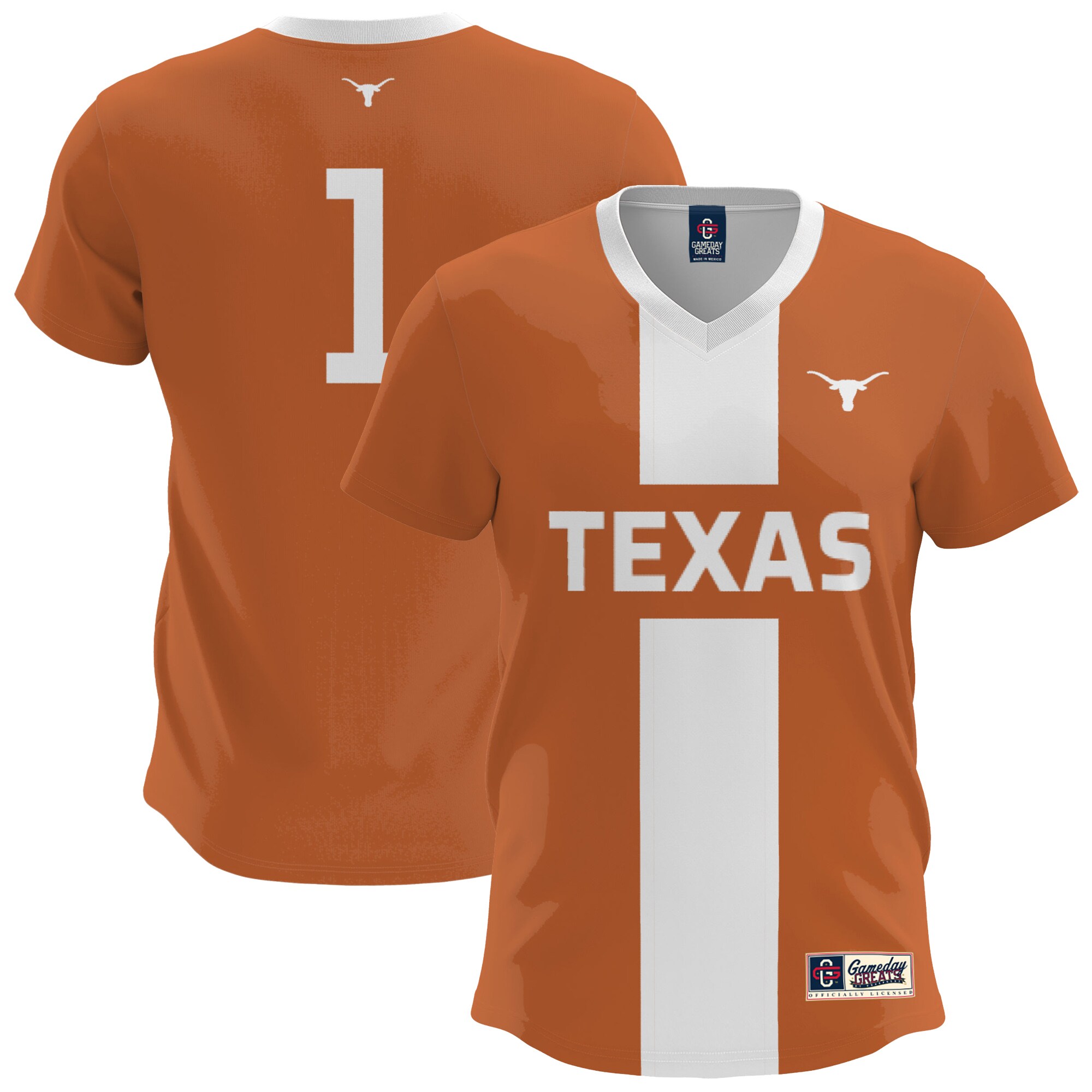 [DDG] Texas Longhorns GameDay Greats Lightweight Soccer Fashion Jersey - Burnt Orange