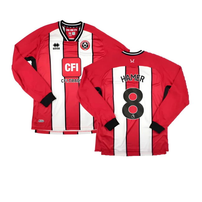2023-2024 Sheffield United Home Long Sleeve Top (Hamer 8)