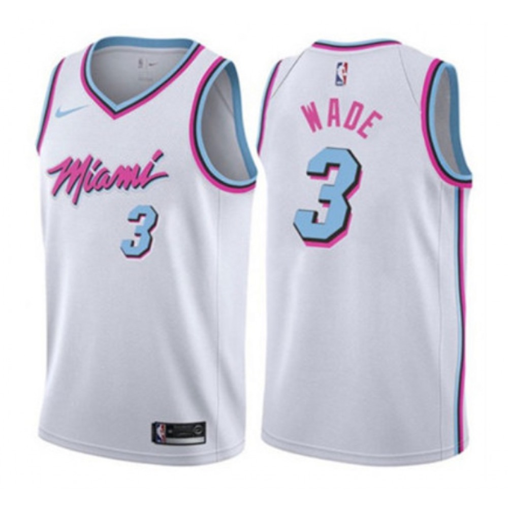 Game Day Premium Men's Heat #3 Dwyane White Basketball Jersey