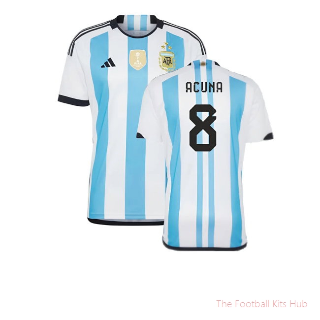 Argentina 2022 World Cup Winners Home Shirt (ACUNA 8)