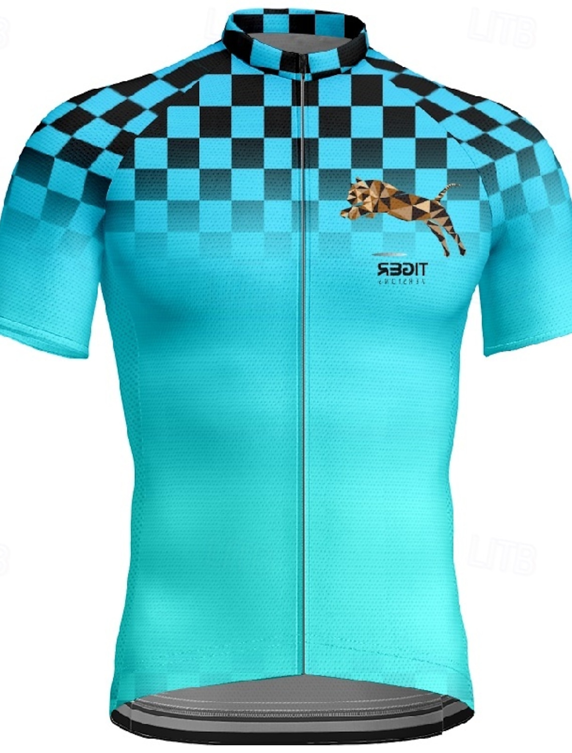 Men's Cycling Jersey Plaid Gradient Short Sleeve Bike Tee Tshirt Jersey with 3 Rear Pockets Mountain Bike MTB Quick Dry Anatomic Design Wicking Breathable Sports Yellow Red Blue Clothing Apparel