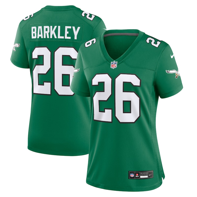 None Saquon Barkley Team Captain PHI Eagles Premium Material Jersey