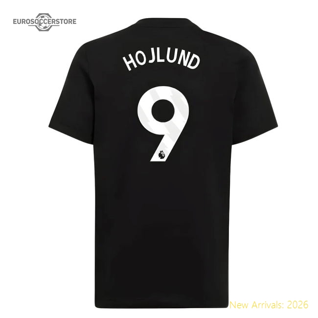 2025-2026 Man Utd Eu Training Tee (black) (hojlund 9) - Match Day Jersey
