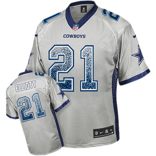 Authentic DAL Cowboys NFL #21 Ezekiel Elliott Elite Team Color Jersey