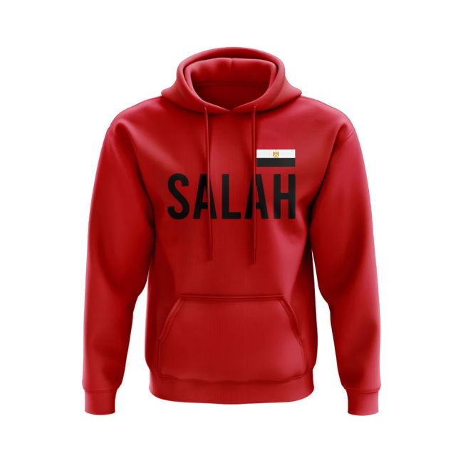 Top-Tier Performance-Driven Mohamed Salah Egypt Name Hoody (Red)