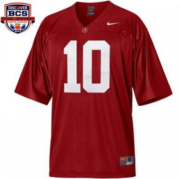 Men Alabama Crimson Tide #10 Player Official Football Jersey