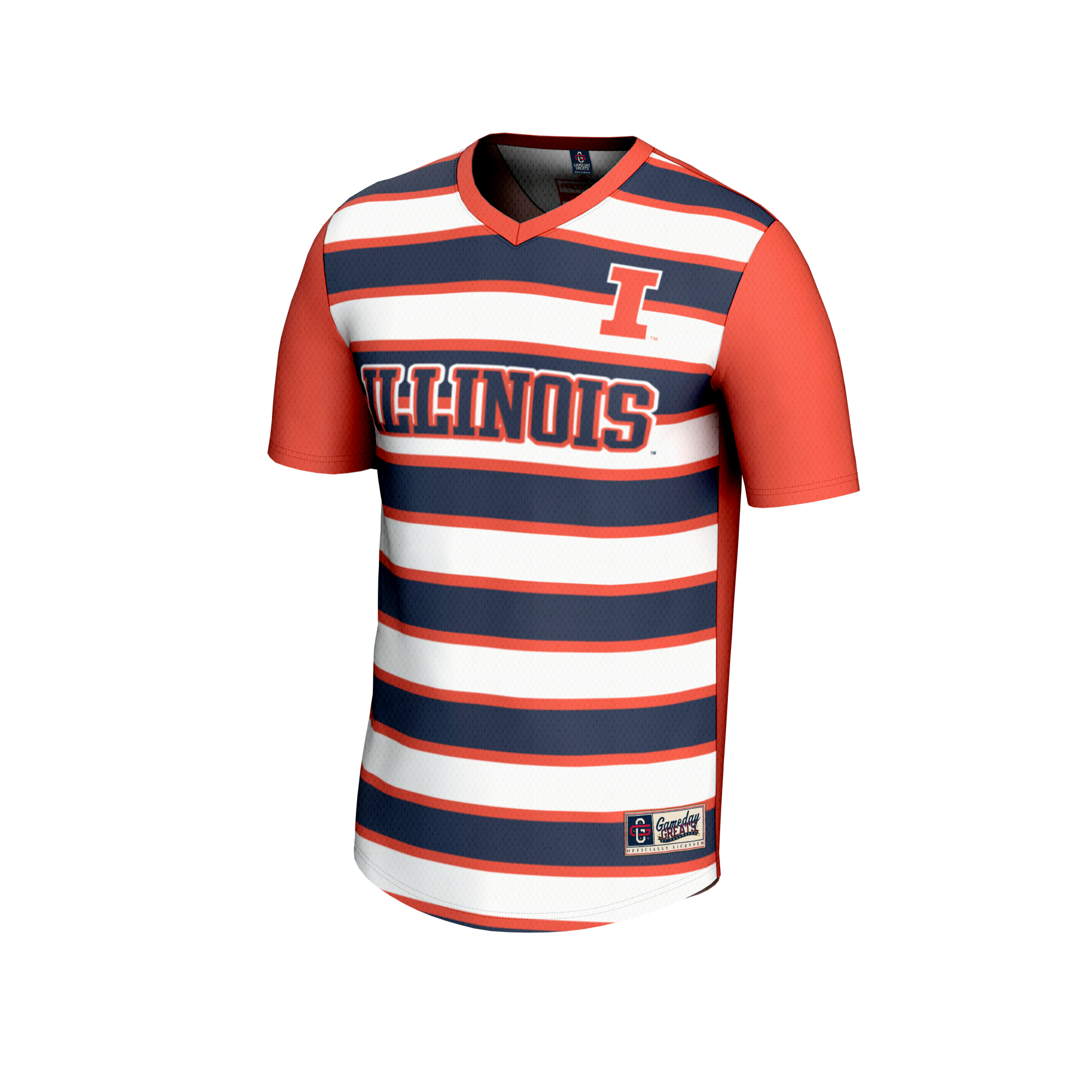 [SJH] Illinois Fighting Illini GameDay Greats Unisex Lightweight Soccer Fashion Jersey - Orange
