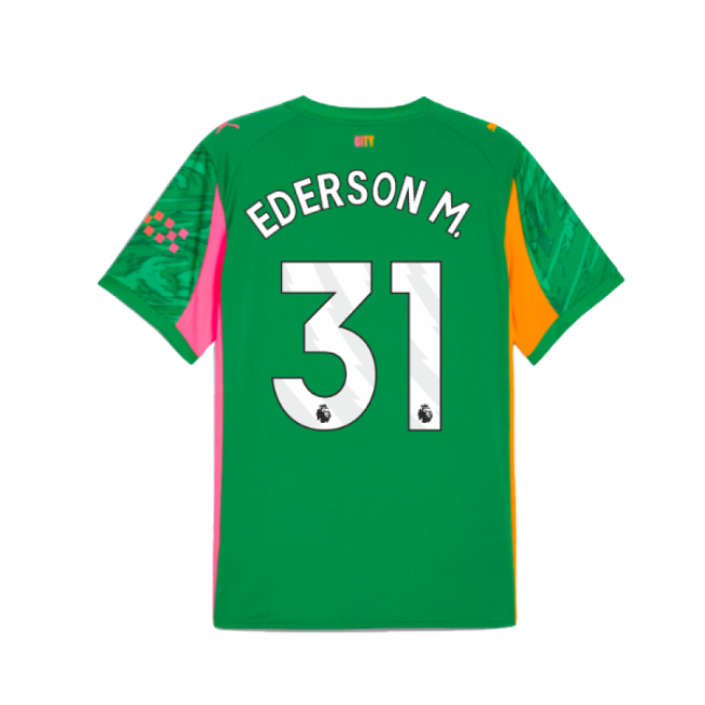 Top Tier Fervent Football Man City Goalkeeper Away Shirt Green Ede...