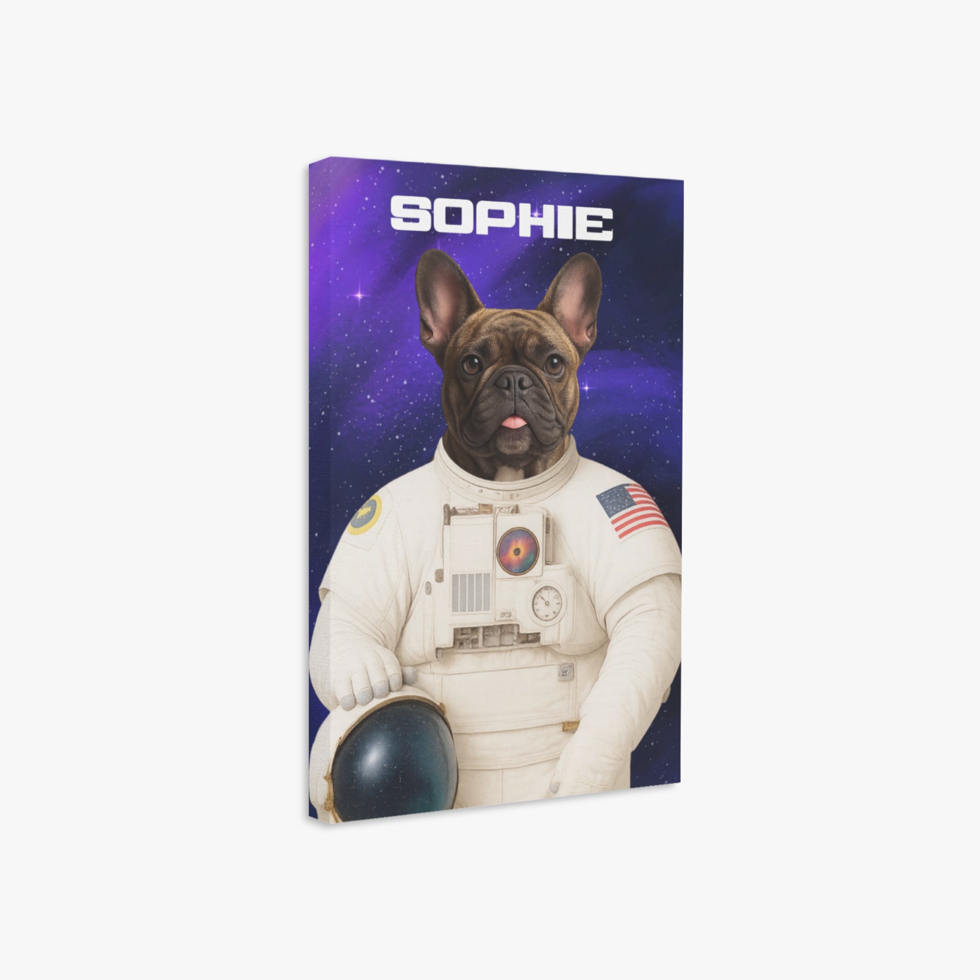 French Bulldog Elvis Personalized Vertical Canvas Painting Durable Dog Item