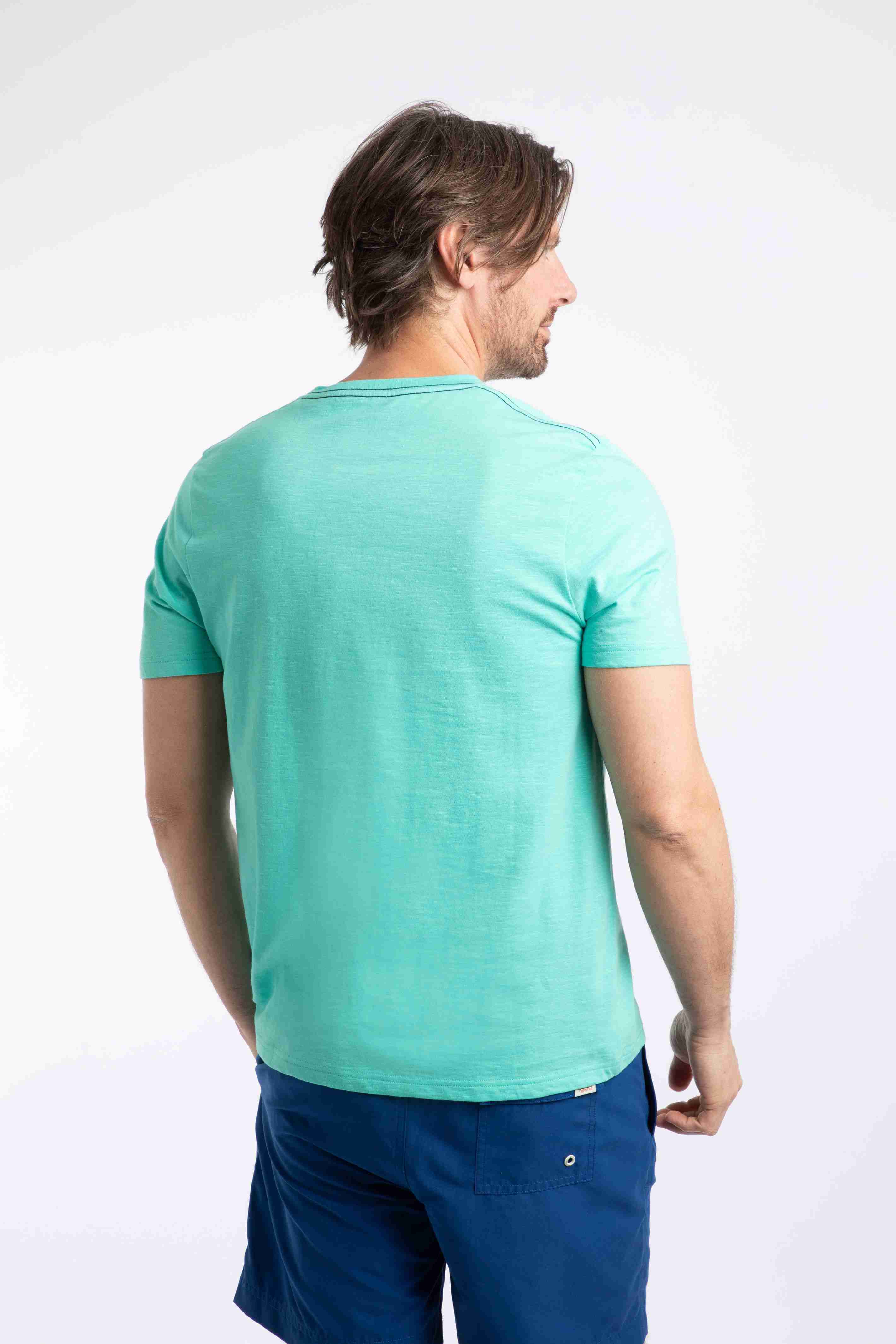 South Coast Front Print Graphic T-Shirt Aqua Marine