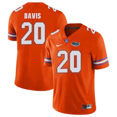 Men's None Orange 2024 moisture wicking Malik Davis #20 match worn
