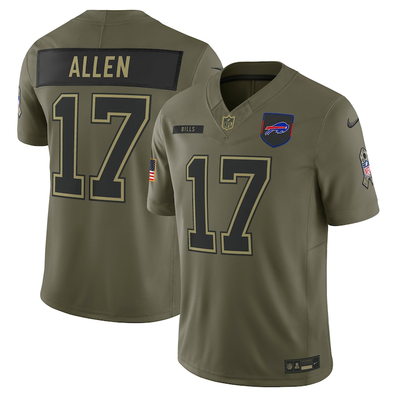 None Josh Allen Buffalo Bills Powerhouse Team Authentic Jersey