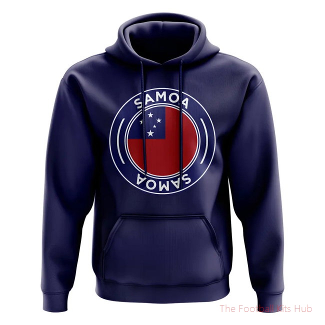 Men Samoa Football Badge Hoodie (Navy)