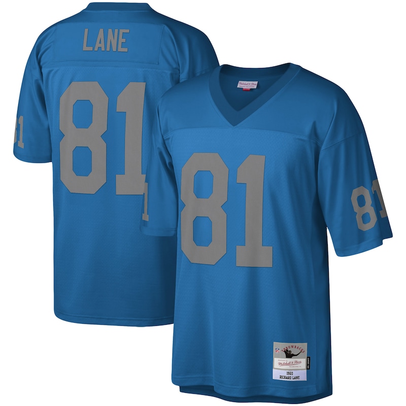 None Richard Lane Detroit Lions Historic Franchise Game Jersey