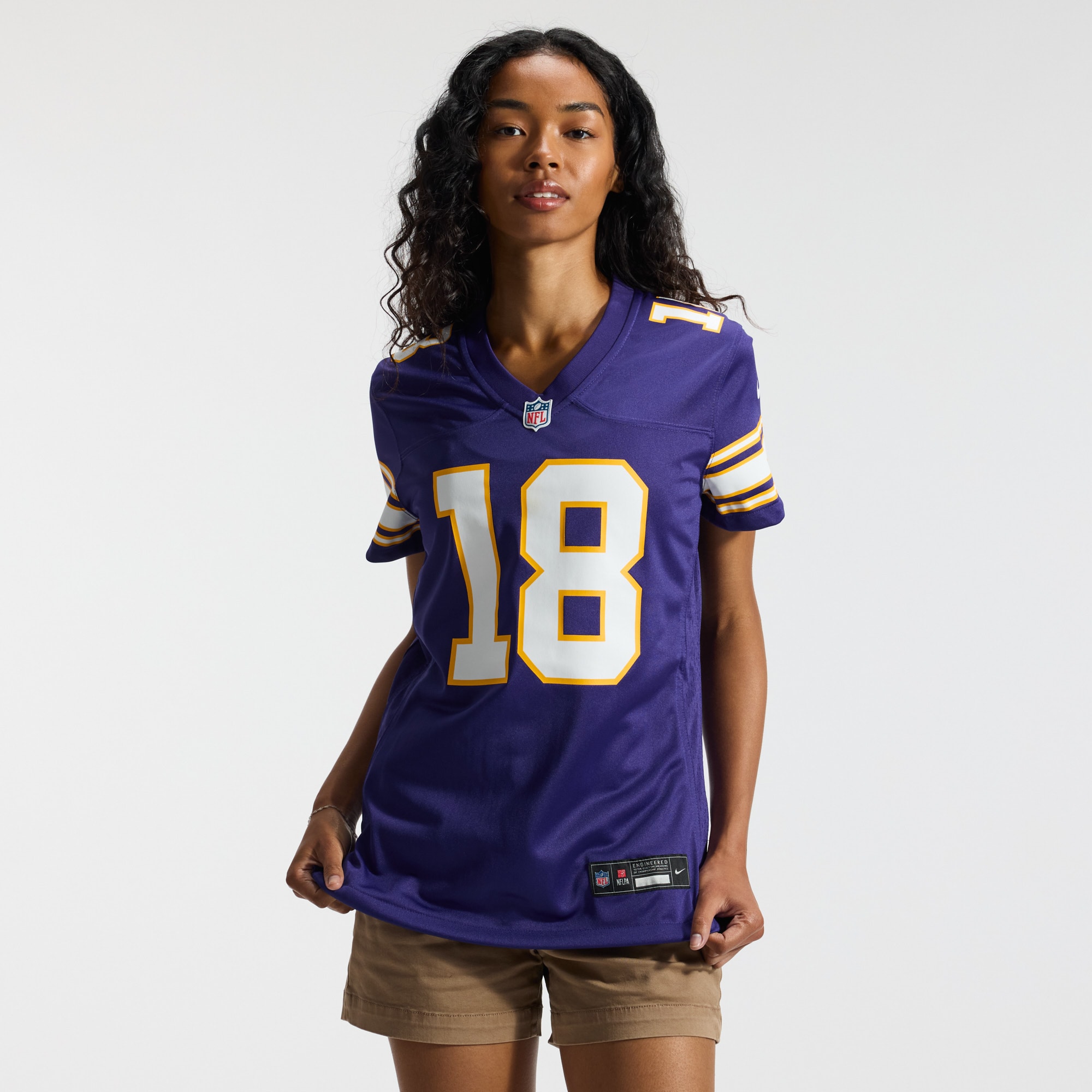 [JED] Justin Jefferson #18 Minnesota Vikings Women's Player Jersey - Purple