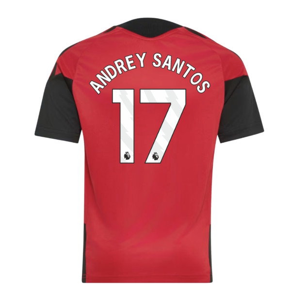 [DDJ] 2026-2027 Man Utd Training Jersey (Red) - Kids (Andrey Santos 17)