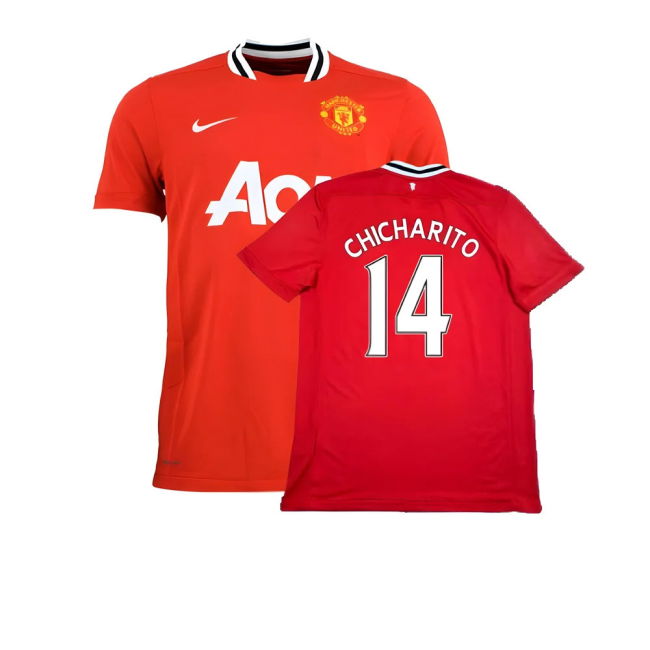 Manchester United 2011-12 Home Shirt ((Excellent) XL) (Chicharito 14)