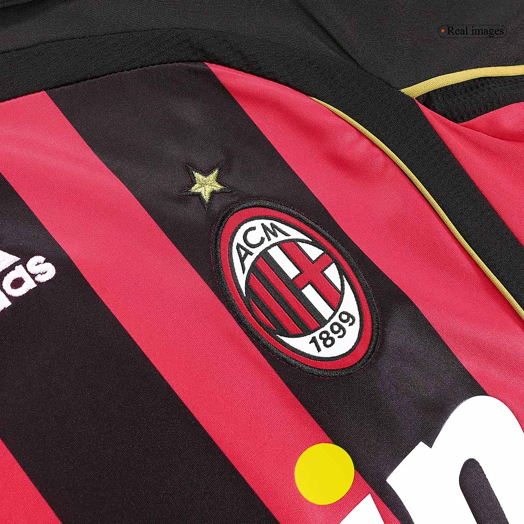 Retro KAKA' #22 2006/07 AC Milan Home Long Sleeve Soccer JerseyAuthent
